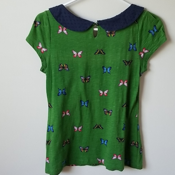 Anthropologie butterfly t-shirt tee top size Small - Picture 2 of 3